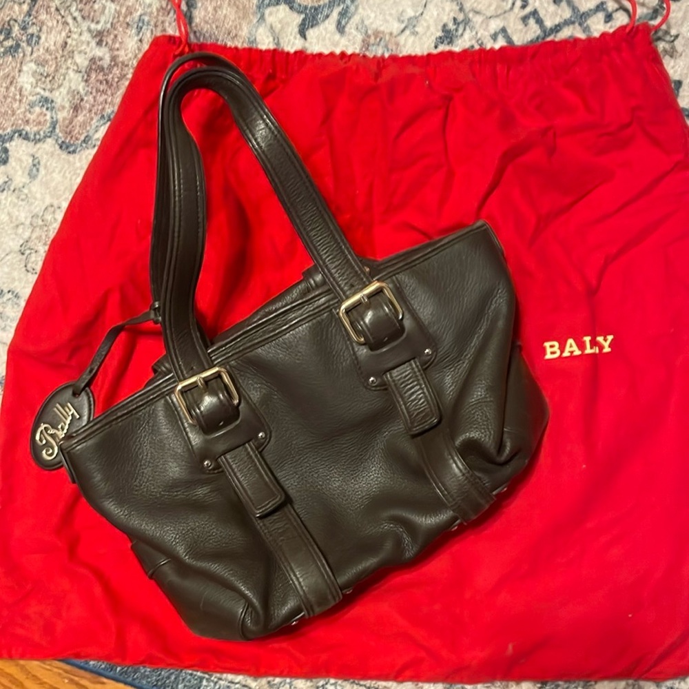 Bally Dark Brown Leather Women's shoulder Bag
